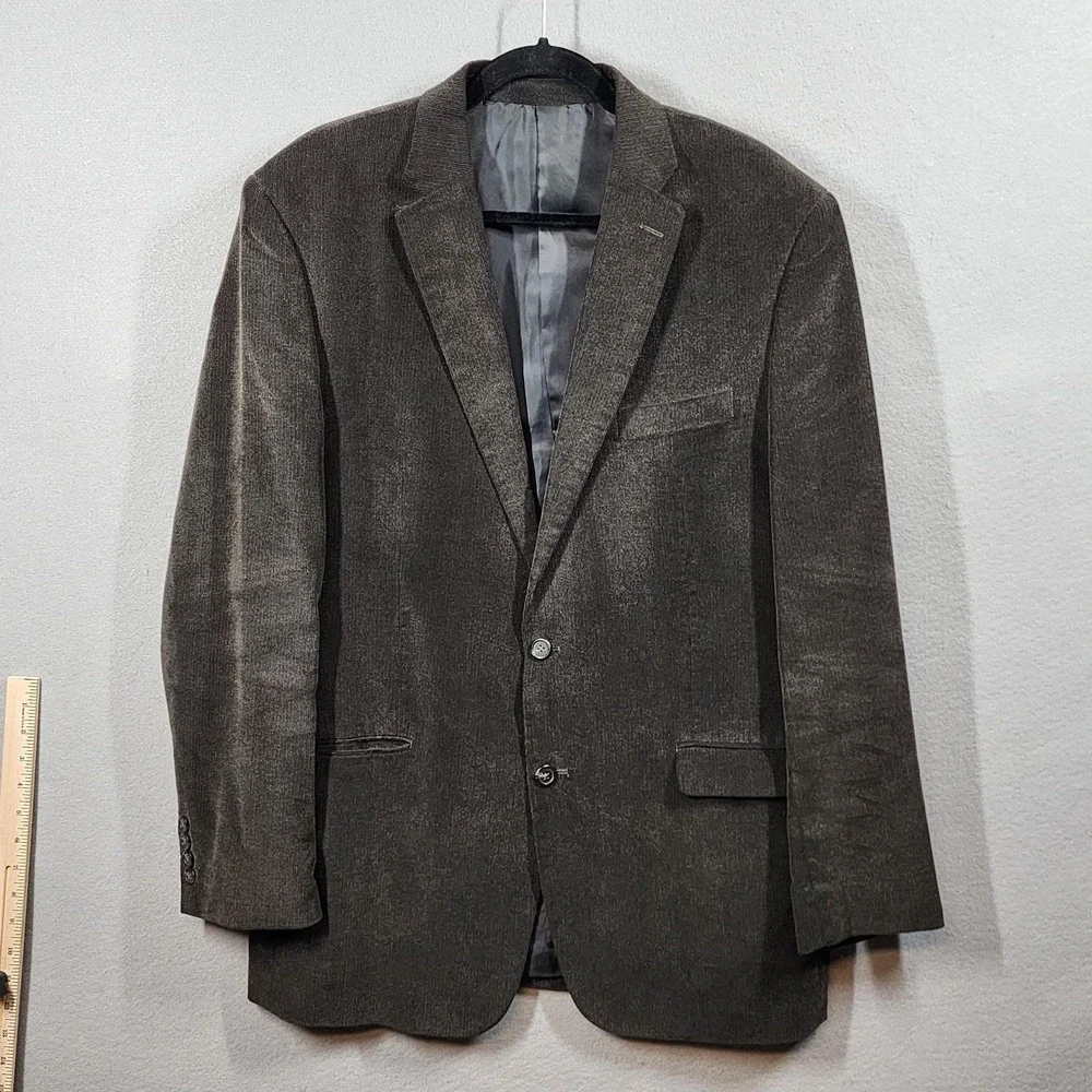 Chaps Blazer Mens Large Brown Corduroy Sport Coat Two‎ Button Notch Lapel Jacket
